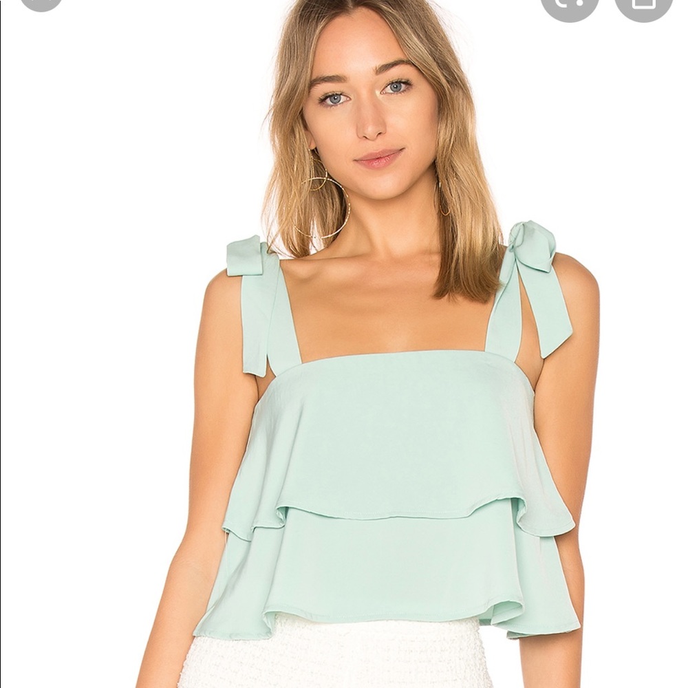 Revolve green tie top worn once